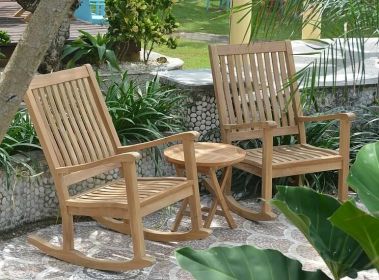 Del-Amo Bahama 3-Pieces Set with Folding Round Side Table