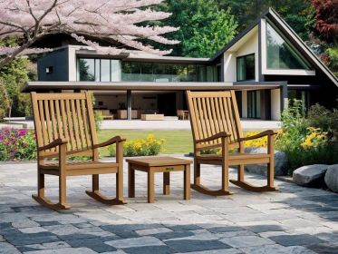 Del-Amo Bahama 3-Pieces Set with Square Side Table
