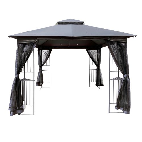 10x10 Outdoor Patio Gazebo Canopy Tent With Ventilated Double Roof And Mosquito net(Detachable Mesh Screen On All Sides),Suitable for Lawn, Garde 10x10 Outdoor Patio Gazebo Canopy Tent With Ventilated Double Roof And Mosquito net(Detachable Mesh Screen On All Sides),Suitable for Lawn, Garde